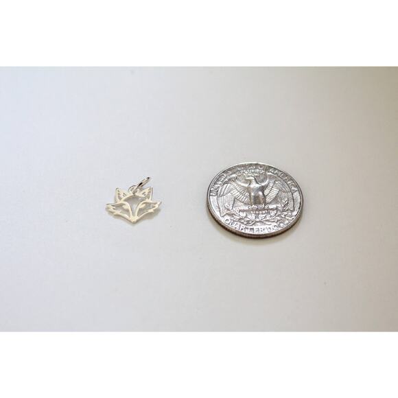 Sterling Silver Fox Charm, Fox Charm, Silver Fox Cutout Charm - Picture 3 of 3